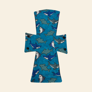 Sharks Cotton Single Night/Postpartum Pad - Tree Hugger Cloth Pads