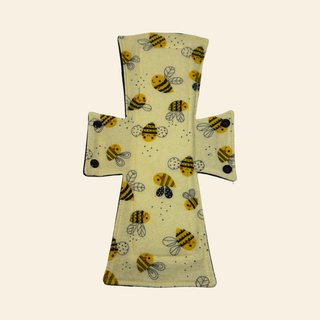 Flannel Yellow Bees Cotton Single Night/Postpartum Pad - Tree Hugger Cloth Pads