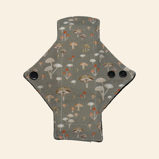 Grey Mushrooms Cotton Single Pantyliner