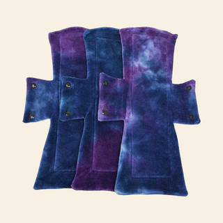 Tie Dye Bamboo Night/Postpartum Pads x3