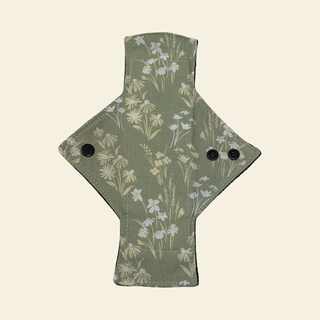 Sage Flowers Cotton Single Light Flow Day Pad