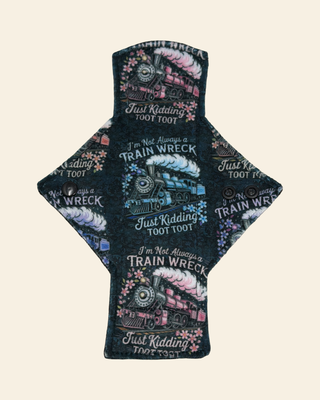 Train Wreck Minky Single Light Flow Day Pad