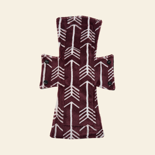 Burgundy Arrow Minky Single Night/Postpartum Pad - Tree Hugger Cloth Pads