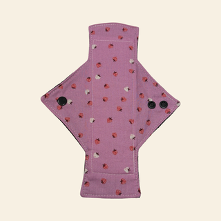 Strawberries Cotton Single Heavy Flow Day Pad - Tree Hugger Cloth Pads