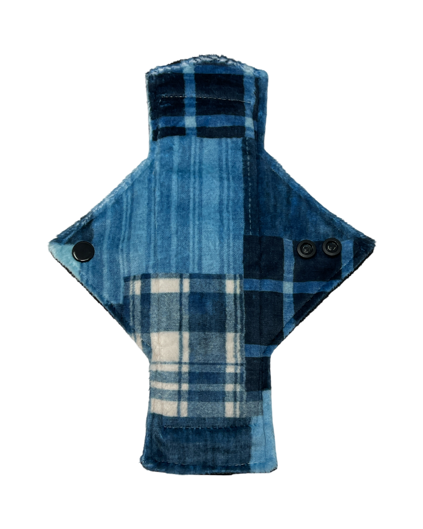 Blue Plaid Minky Light Flow Day Pad