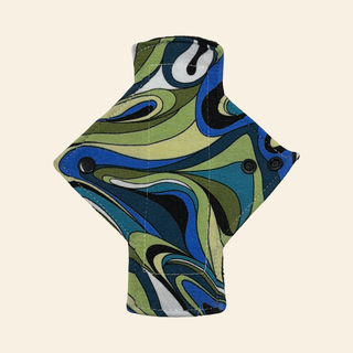 Blue Swirl Single Jersey Pantyliner