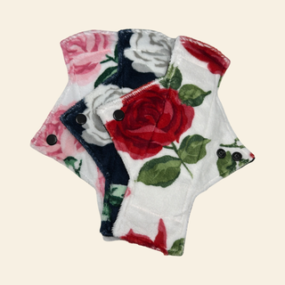 Roses Minky Heavy Flow Day Pad Set
