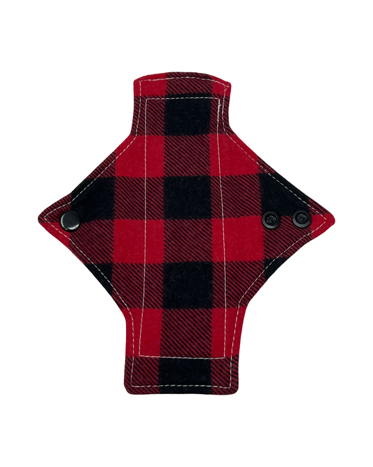 Flannel Red Plaid Cotton Single Pantyliner