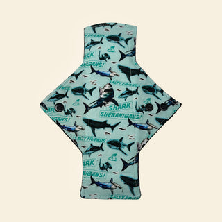 Shark Shenanigans Cotton Single Heavy Flow Day Pad
