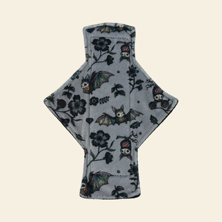 Grey Bats Minky Single Heavy Flow Day Pad - Tree Hugger Cloth Pads
