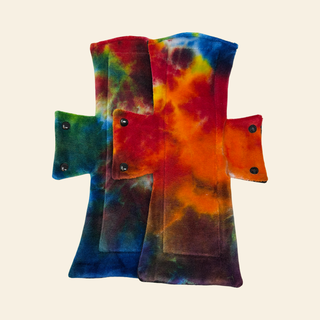 Tie Dye Bamboo Night/Postpartum Pads x2