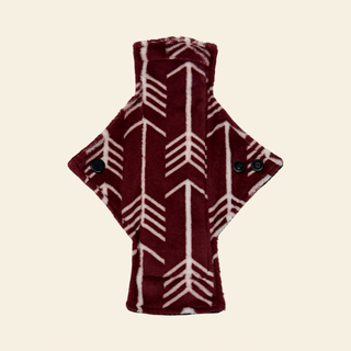 Burgundy Arrow Minky Heavy Flow Day Pad - Tree Hugger Cloth Pads