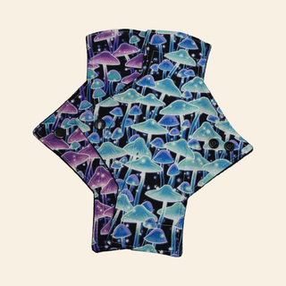 Glowing Mushrooms Cotton Heavy Flow Day Pad Set (2) - Tree Hugger Cloth Pads