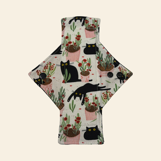 Potted Cats Cotton Single Heavy Flow Day Pad