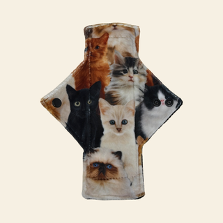 Kittens Minky Single Heavy Flow Day Pad - Tree Hugger Cloth Pads