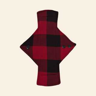 Red Plaid Jersey Single Heavy Flow Day Pad