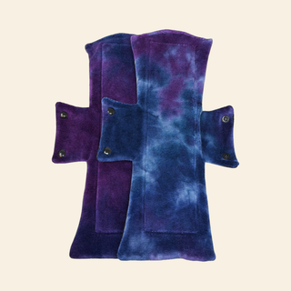 Tie Dye Bamboo Night/Postpartum Pads x2