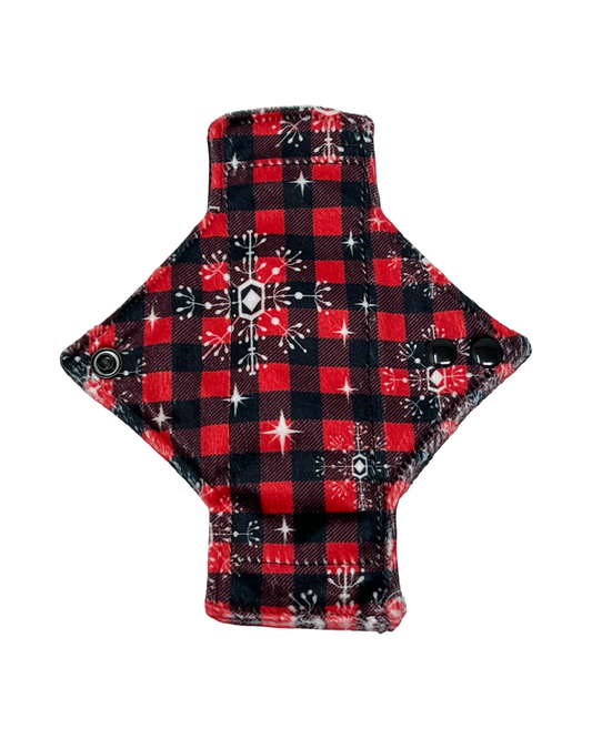 Plaid Snowflakes Minky Single Pantyliner