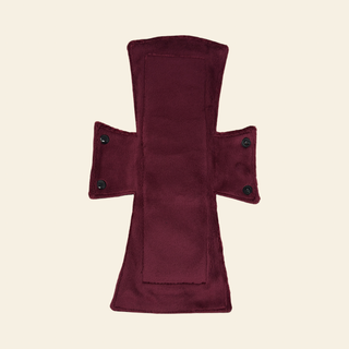 Solid Burgundy Minky Night/Postpartum Pad