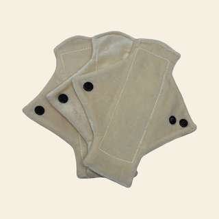 Natural Un-dyed Organic Bamboo Pantyliners -One Dozen - Tree Hugger Cloth Pads