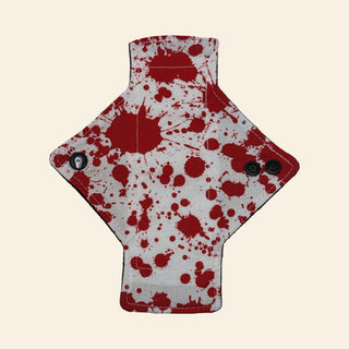 White Blood Spatter Cotton Single Pantyliner - Tree Hugger Cloth Pads