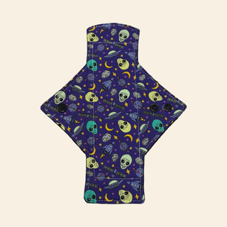 Purple Aliens Cotton Single Heavy Flow Day Pad