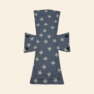 Flannel Blue Daisy Cotton Single Night/Postpartum Pad
