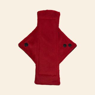 Solid Red Minky Single Heavy Flow Day Pad