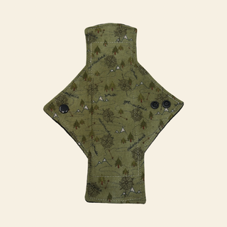 Flannel Maps Cotton Single Light Flow Day Pad