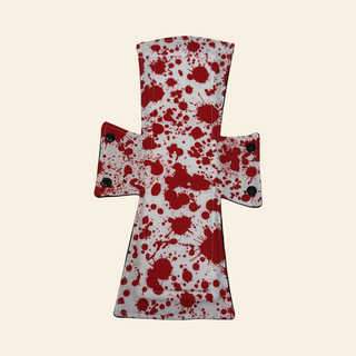White Blood Spatter Cotton Single Night/Postpartum Pad - Tree Hugger Cloth Pads