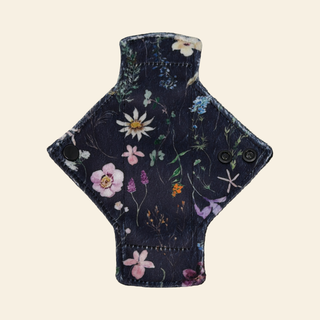 Plum Wildflowers Minky Single Pantyliner