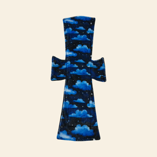 Blue Clouds Minky Single Super Night/Postpartum Pad 16.5"