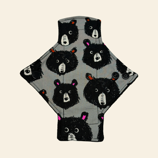 Black Bears Cotton Single Pantyliner