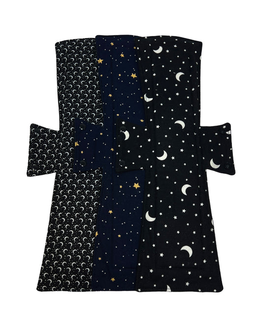 Dark Moon Cotton Super Night/Postpartum Pad Set 16.5"