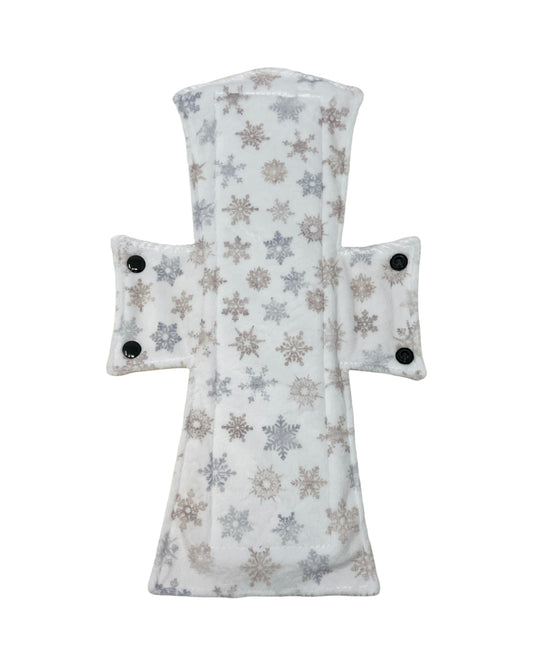 White Snowflakes Minky Single Night/Postpartum Pad