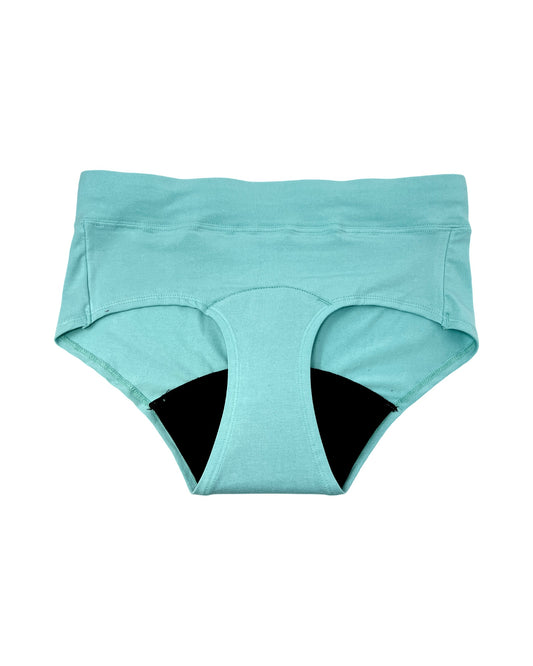 “Game Changer” Period Underwear - Mid-Rise -Aqua Small & Medium Only