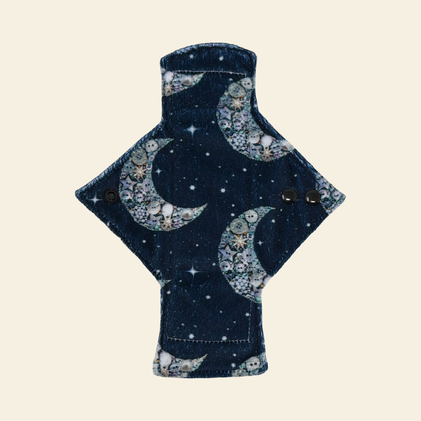 Button Moon Minky Single Light Flow Day Pad