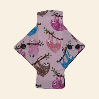 Pink Sloths Cotton Single Pantyliner