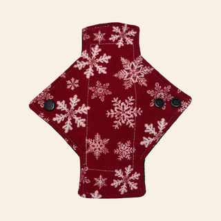 Flannel Red Snowflake Cotton Single Pantyliner