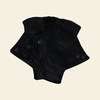 Solid Jet Black Minky Pantyliners - Tree Hugger Cloth Pads