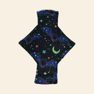 Neon Bats Minky Single Heavy Flow Day Pad - Tree Hugger Cloth Pads