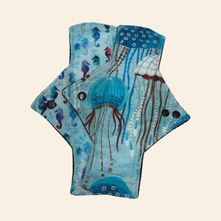 Underwater Dream Cotton Heavy Flow Day Pad Set - Tree Hugger Cloth Pads