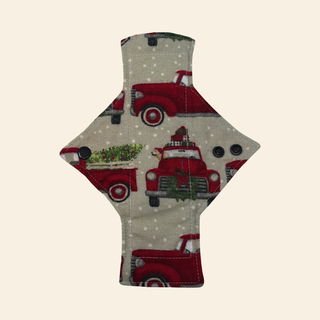 Flannel Red Trucks Cotton Single Light Flow Day Pad