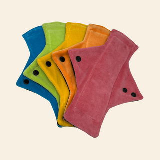 Rainbow Organic Cotton Velour Light Flow Day Pads x5