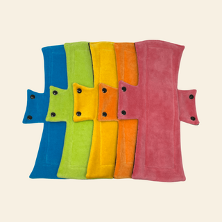 Rainbow Organic Cotton Velour Night/Postpartum Pads x5