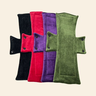 Dark Coloured Bamboo Night/Postpartum Pads x4