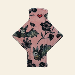Pink Bats Minky Single Pantyliner