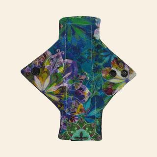 Stained Glass Flowers Cotton Single Pantyliner - Tree Hugger Cloth Pads