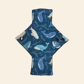 Whale Watching Cotton Single Light Flow Day Pad - Tree Hugger Cloth Pads