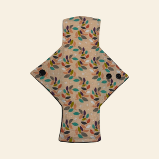 Peach Leaves Cotton Single Light Flow Day Pad - Tree Hugger Cloth Pads